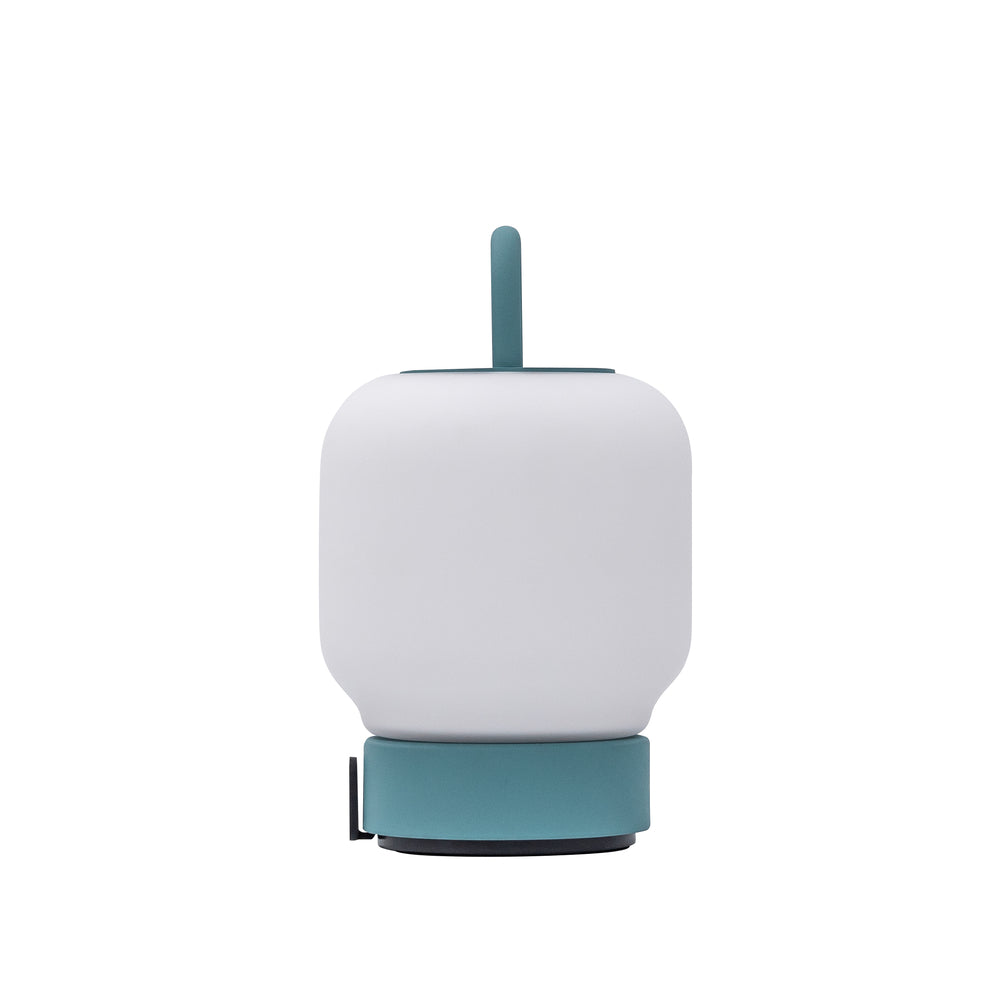 Kooduu - Niebieska przenośna lampa stołowa LED Loome Smokey Teal