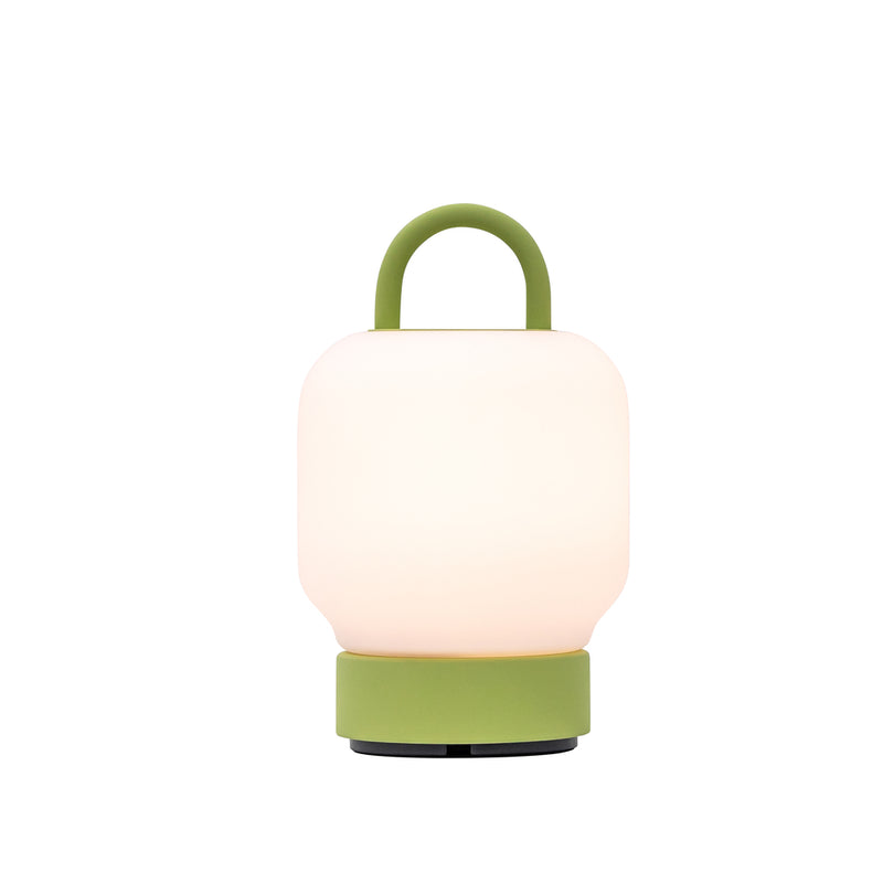 Kooduu - Zielona przenośna lampa stołowa LED Loome Moss