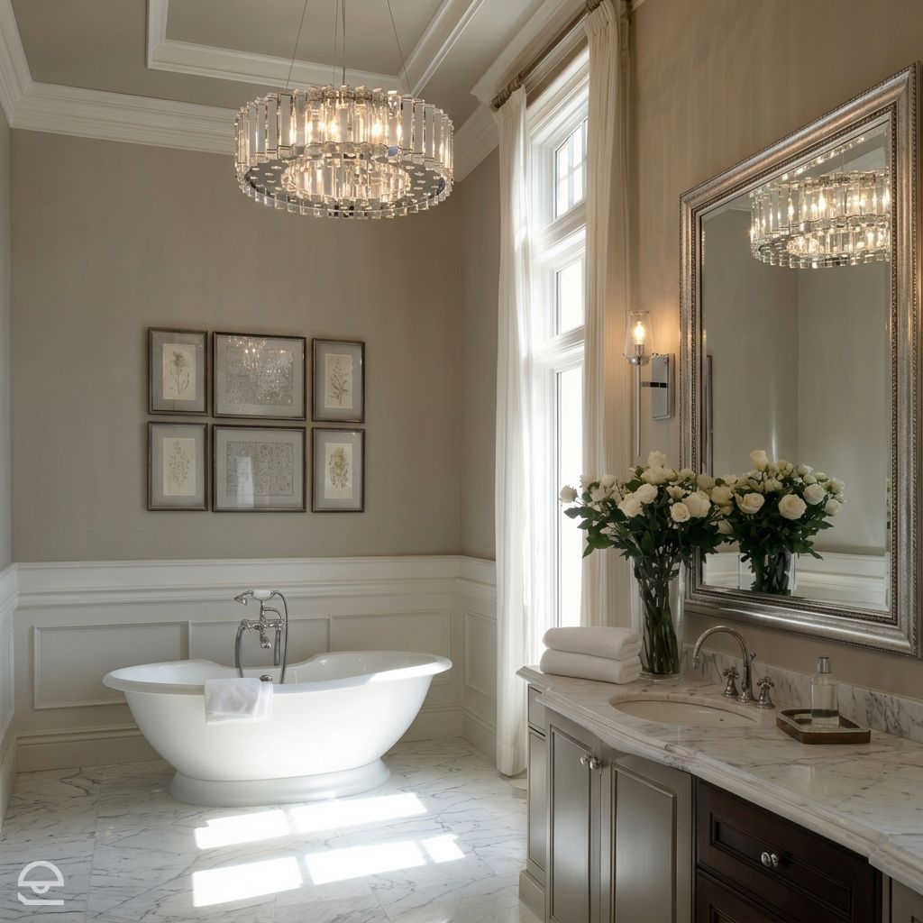 Kryształowy żyrandol Crystal, Kichler (52 cm, IP 44)