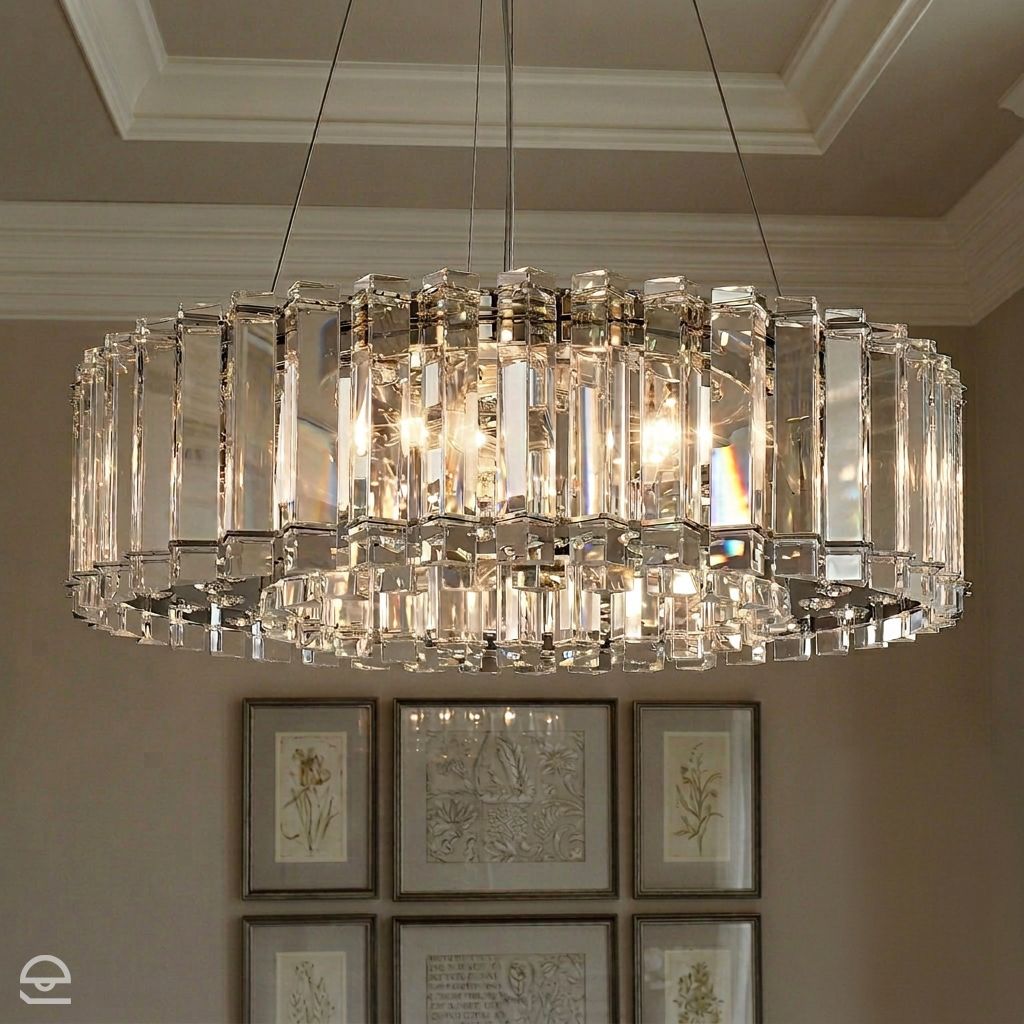 Kryształowy żyrandol Crystal, Kichler (52 cm, IP 44)