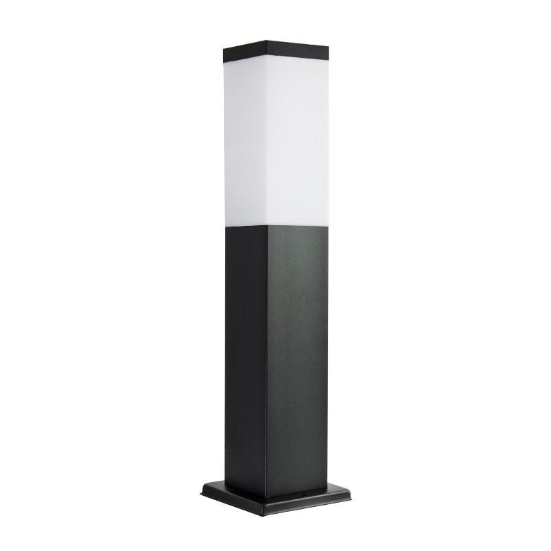 Kwadratowy słupek ogrodowy Inox czarny/stalowy IP44