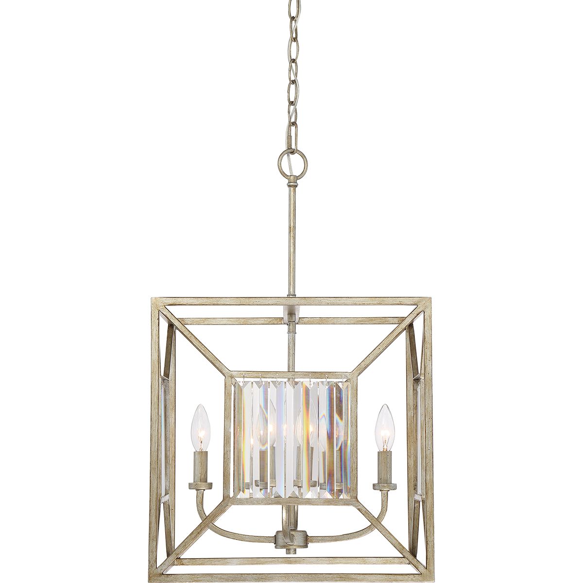 Lakeside - lampa wisząca z kryształami w stylu pałacowym (Quoizel)