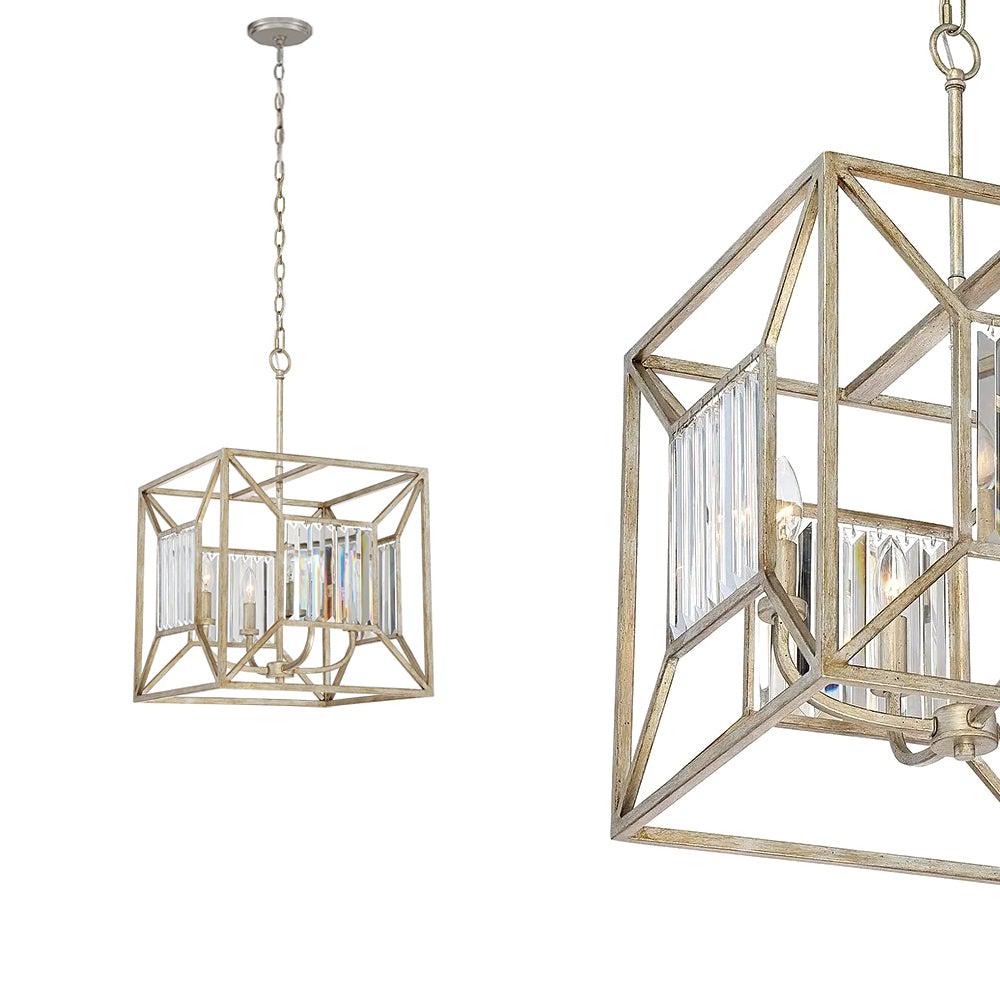 Lakeside - lampa wisząca z kryształami w stylu pałacowym (Quoizel)