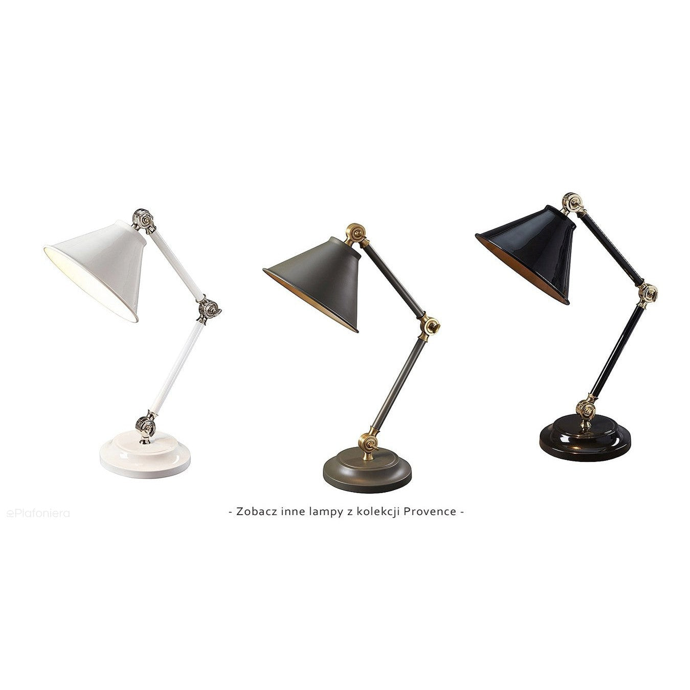 Lampa biurkowa Provence (polerowany mosiądz) - Elstead (1xE27)