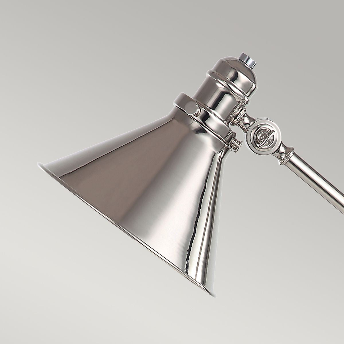 Lampa biurkowa z łamanym ramieniem Provence - Elstead (1xE27, polerowany nikiel)