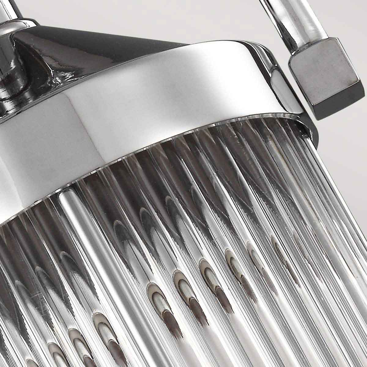 Lampa do łazienki 13cm wisząca szklana - chrom (G9 1x4W) Feiss (Paulson)