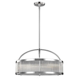 Lampa do łazienki 54cm wisząca szklana - chrom (G9 6x4W) Feiss (Paulson)