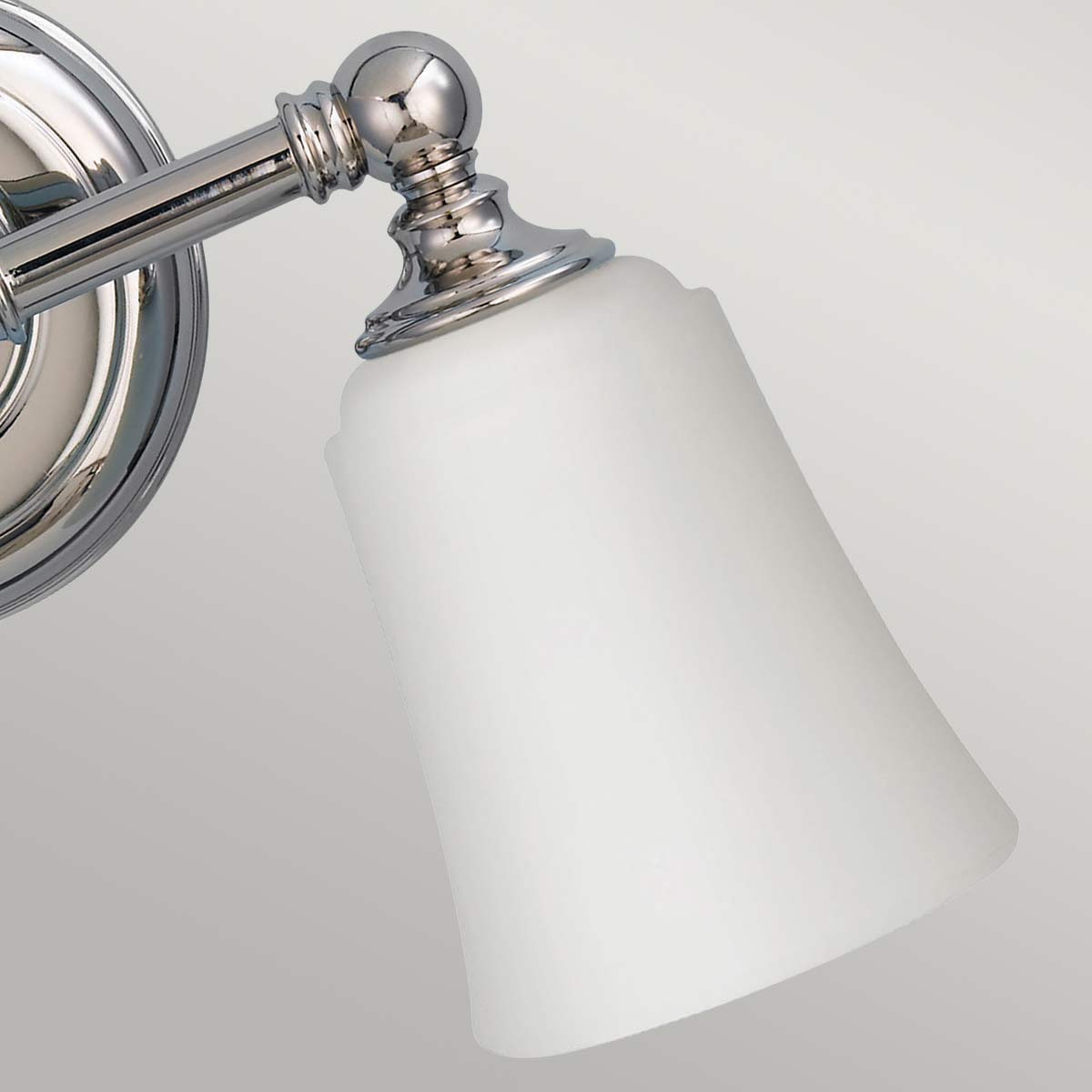 Lampa do łazienki (mleczne szkło, chrom) kinkiet łazienkowy (G9 2x4W) Feiss (Huguenot)