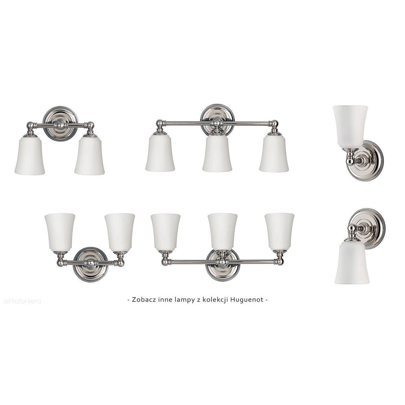 Lampa do łazienki (mleczne szkło, chrom) kinkiet łazienkowy (G9 3x4W) Feiss (Huguenot)