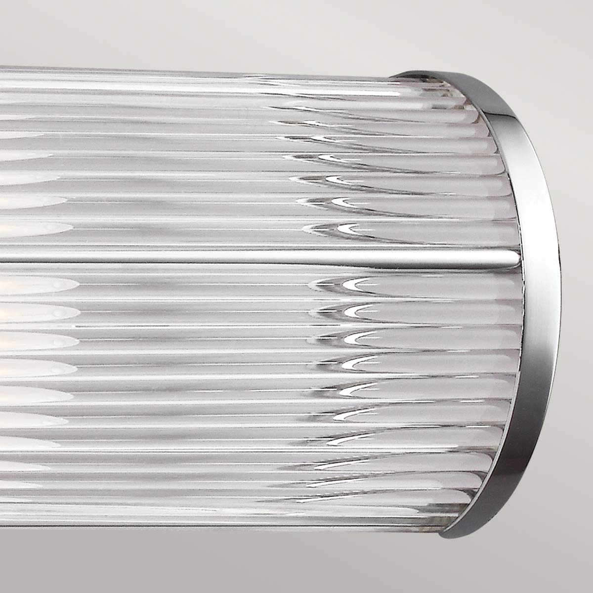 Lampa do łazienki szer.58cm ścienna szklana - kinkiet chrom (G9 2x4W) Feiss (Paulson)