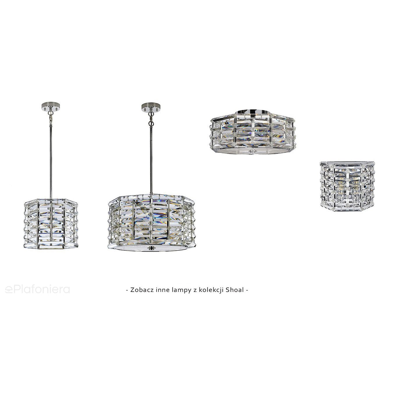 Lampa kryształowa Shoal - Elstead 48cm do kuchni / salonu / sypialni (4xE27)