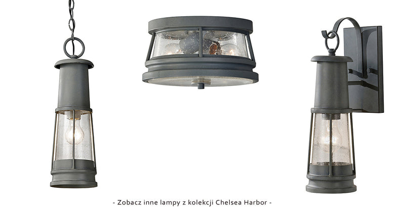 Lampa metalowa loftowa kinkiet - latarnia w starym stylu 1xE27, Feiss (Chelsea Harbor)