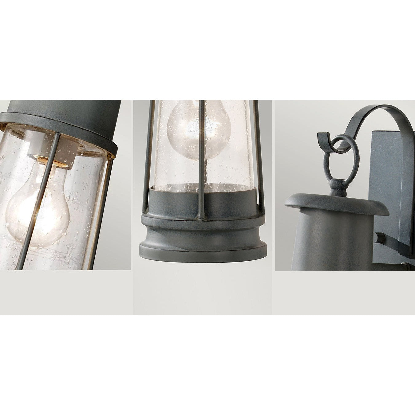 Lampa metalowa loftowa kinkiet - latarnia w starym stylu 1xE27, Feiss (Chelsea Harbor)