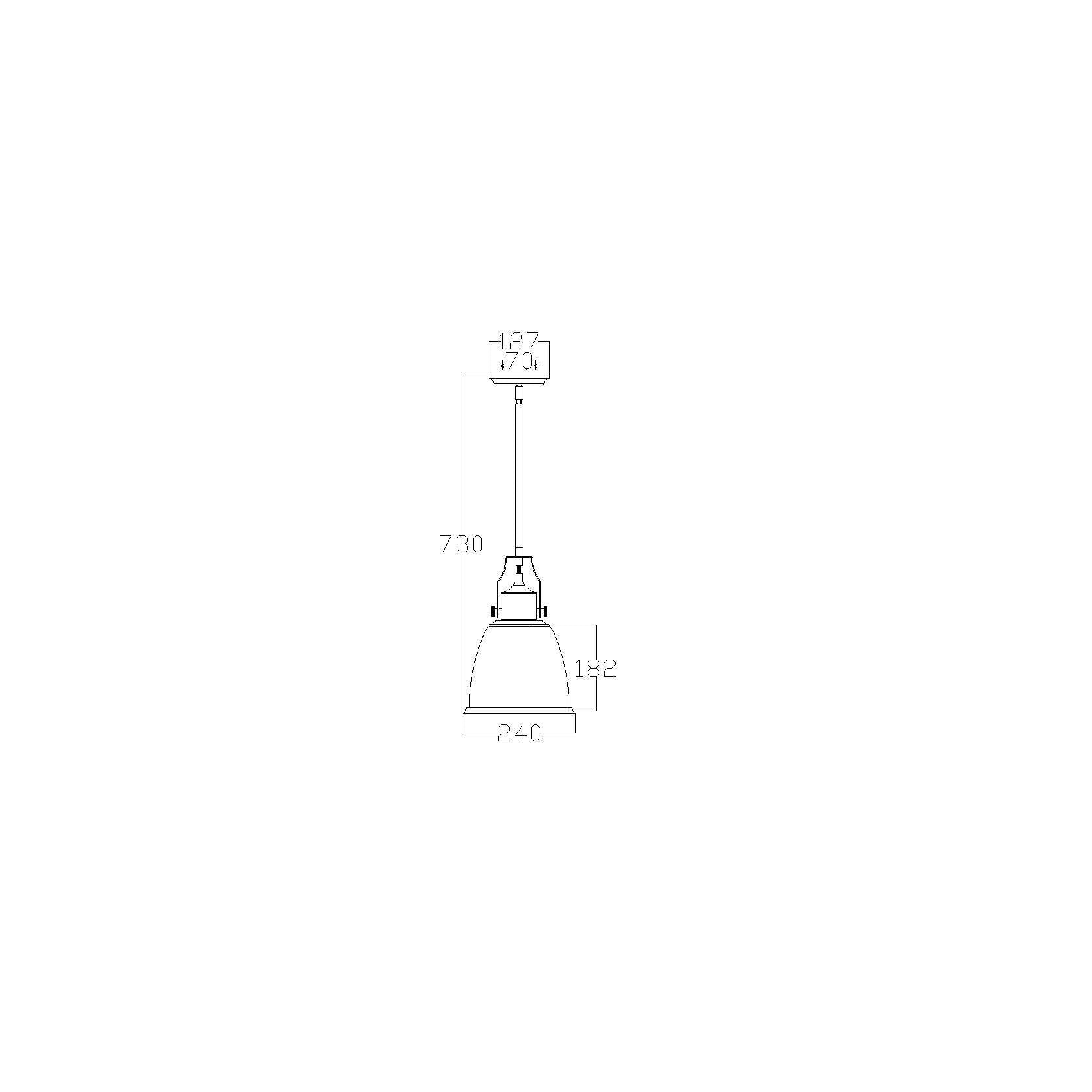 Lampa metalowa - szklana, 24cm (satynowy nikiel) do kuchni salonu (1xE27) Feiss (Hobson)