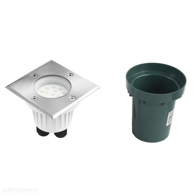 Lampa najazdowa zewnętrzna LED, kwadratowa 10,8cm x 10,8cm (LED 1W) SU-MA (Leda)