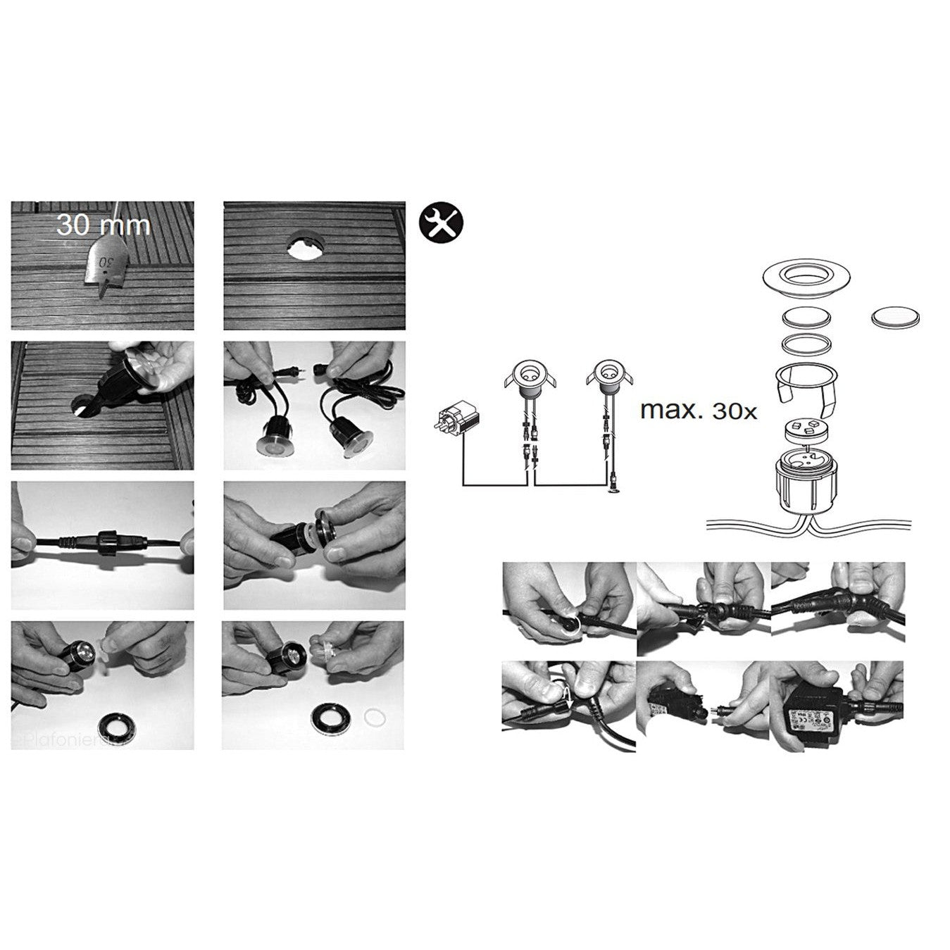 Lampa najazdowa/podwodna ogrodowa zewnętrzna IP 67 (0,5W, 6000K) (system 12V LED) Alpha