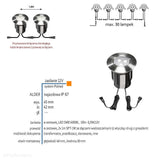 Lampa najazdowa/podwodna ogrodowa zewnętrzna IP 67 (0,5W, 6000K) (system 12V LED) Alpha