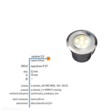 Lampa najazdowa/podwodna, ogrodowa zewnętrzna IP 67 (1W, 3000K) (system 12V LED) Sirius