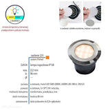 Lampa najazdowa/podwodna, ogrodowa zewnętrzna IP 68 (2W, 3000K/6000K) (system 12V LED) Gavia