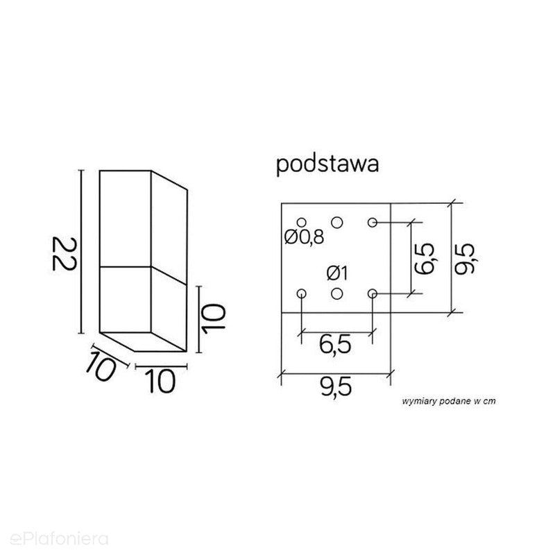 Lampa ogrodowa sufitowa zewnętrzna (grafit/czarny/szary) (22cm 1x E27) SU-MA (cube max)