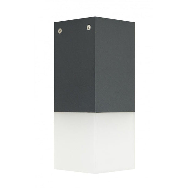 Lampa ogrodowa sufitowa zewnętrzna (grafit/czarny/szary) (22cm 1x E27) SU-MA (cube max)