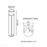 Lampa ogrodowa zewnętrzna słupek - stojący przedłużacz na 2 gniazdka (1x G9) SU-MA (Elborn)