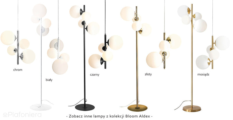 Lampa podłogowa Bloom Floor Black, czarna - Aldex, 1091A1 (2xE14/2xE27)