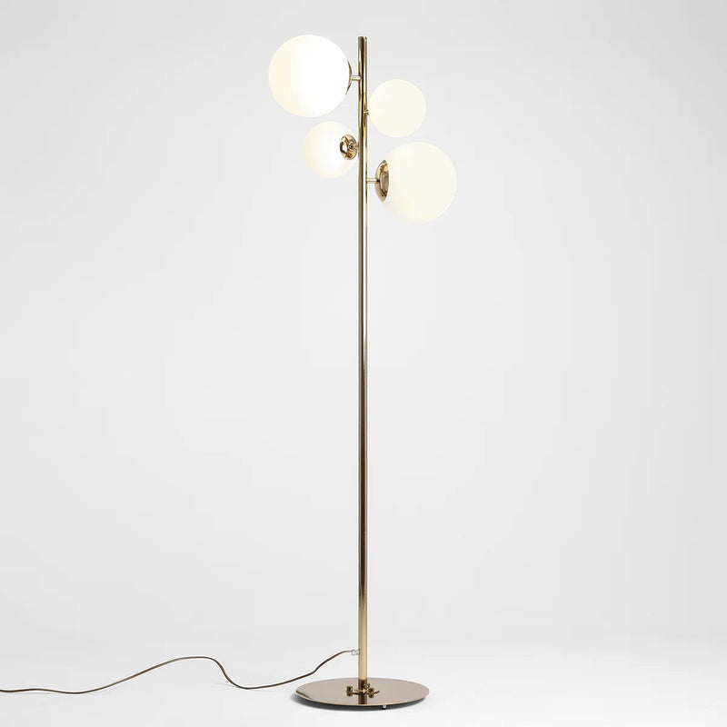 Lampa podłogowa Bloom Floor Gold, złota - Aldex 1091A30, (2xE14/2xE27)