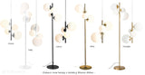 Lampa podłogowa Bloom Floor Gold, złota - Aldex 1091A30, (2xE14/2xE27)