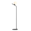 Lampa podłogowa, czarna Gallia Floor Black - Aldex, jedna mleczna kula 20cm (E27) 1095A1