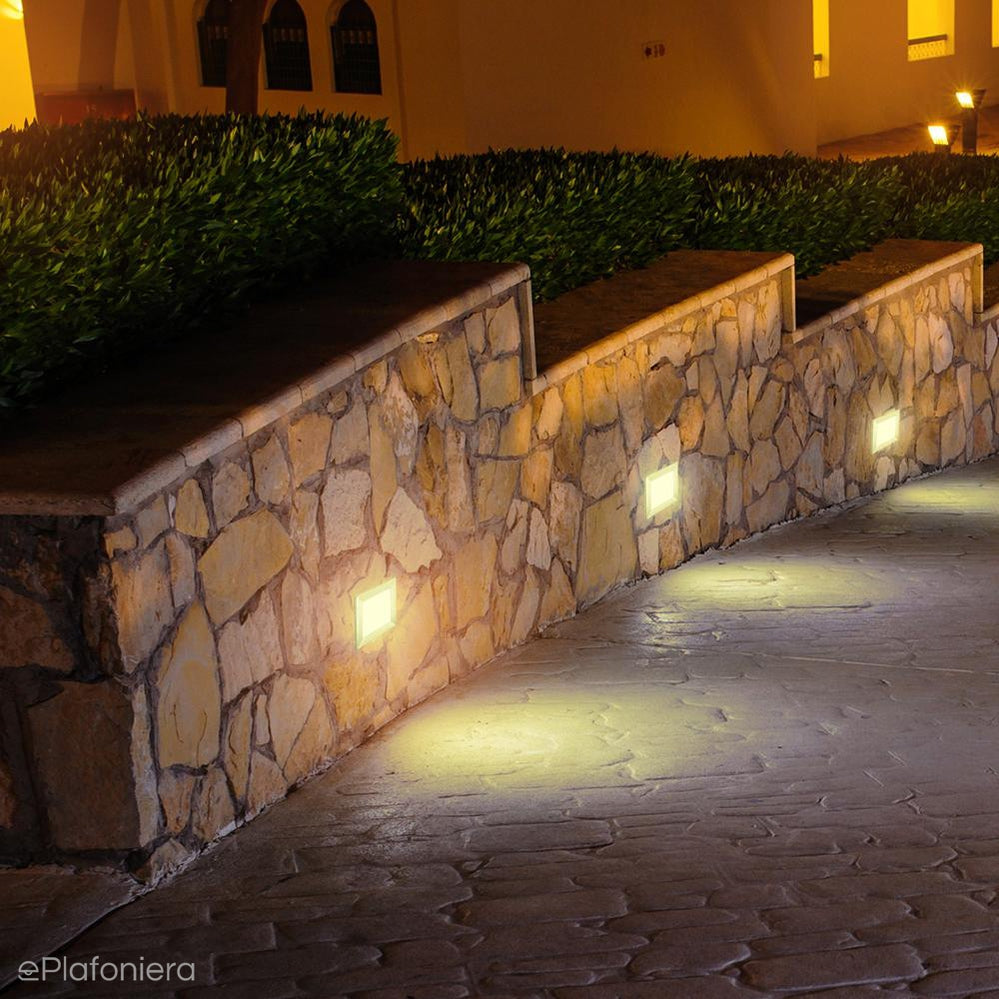 Lampa podtynkowa zewnętrzna (LED 3,5W) (Mur D04 13,5x13,5cm) SU-MA
