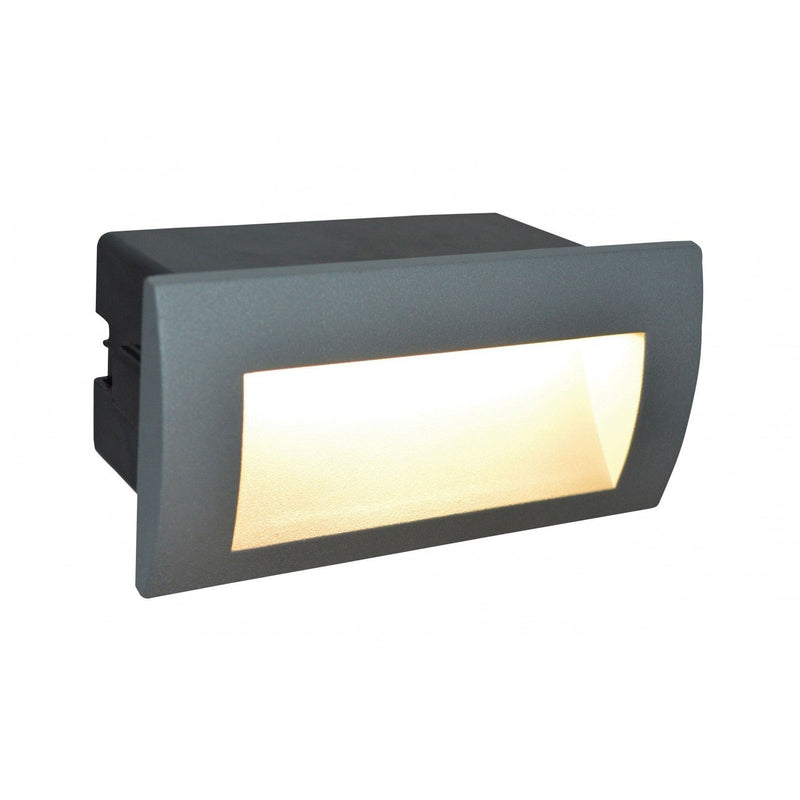 Lampa podtynkowa zewnętrzna LED (3W 7x14cm) ogrodowa grafitowa, SU-MA (Mur)