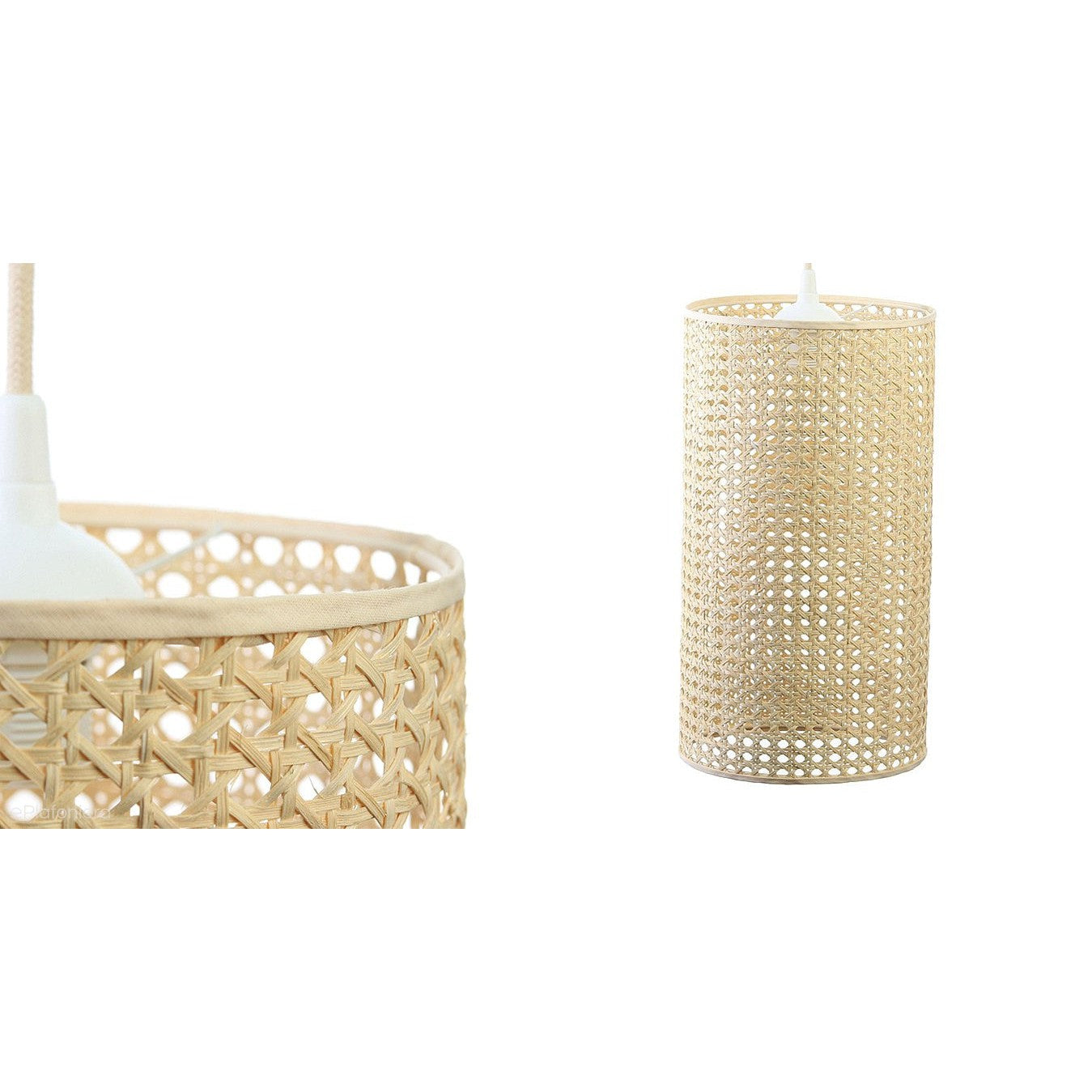 Lampa rattanowa wisząca w stylu boho 25cm - do salonu sypialni (Rotang-004, 1xE27) ręcznie robiona