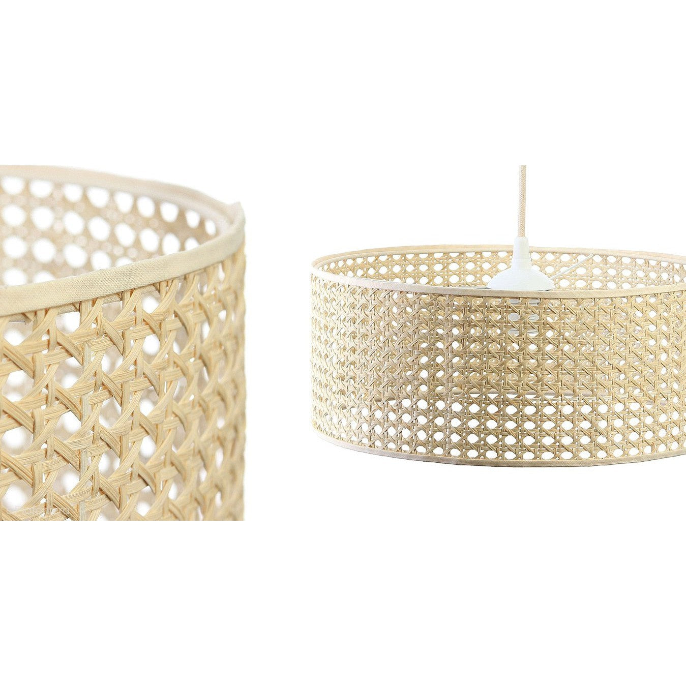 Lampa rattanowa wisząca w stylu boho 40/50/60cm - do salonu sypialni (Rotang-002, 1xE27) ręcznie robiona