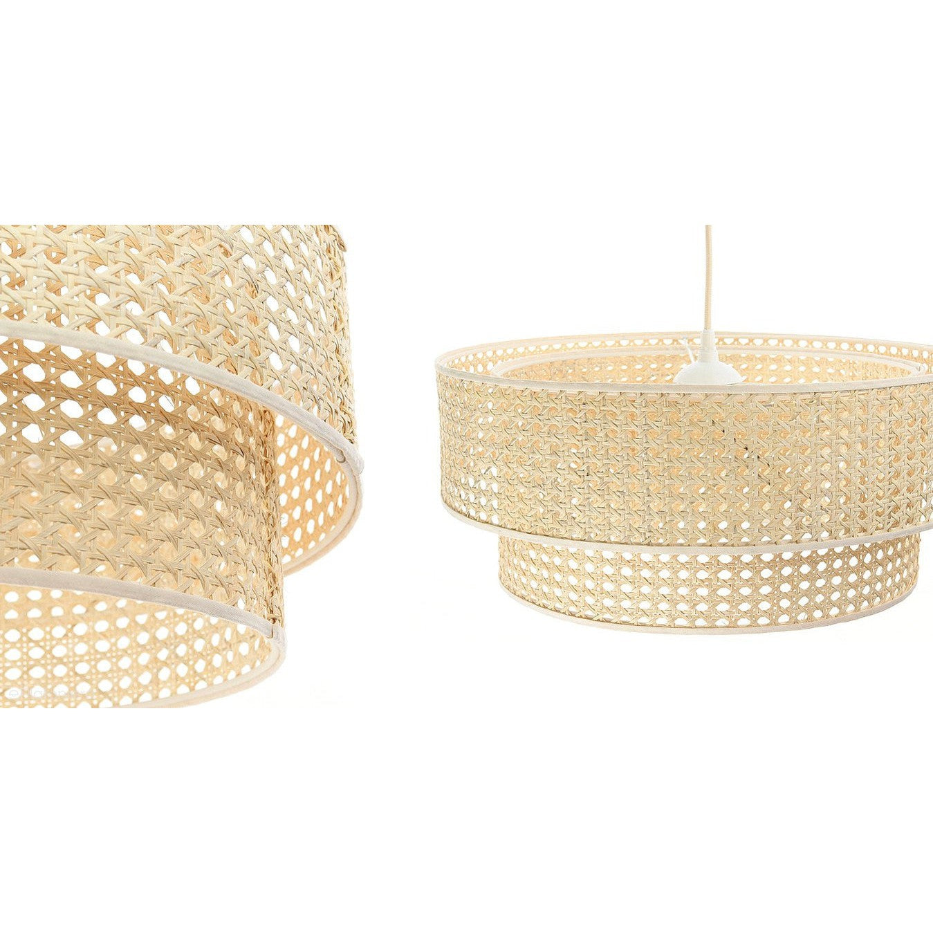 Lampa rattanowa wisząca w stylu boho 40/50/60cm - do salonu sypialni (Rotang-008, 1xE27) ręcznie robiona