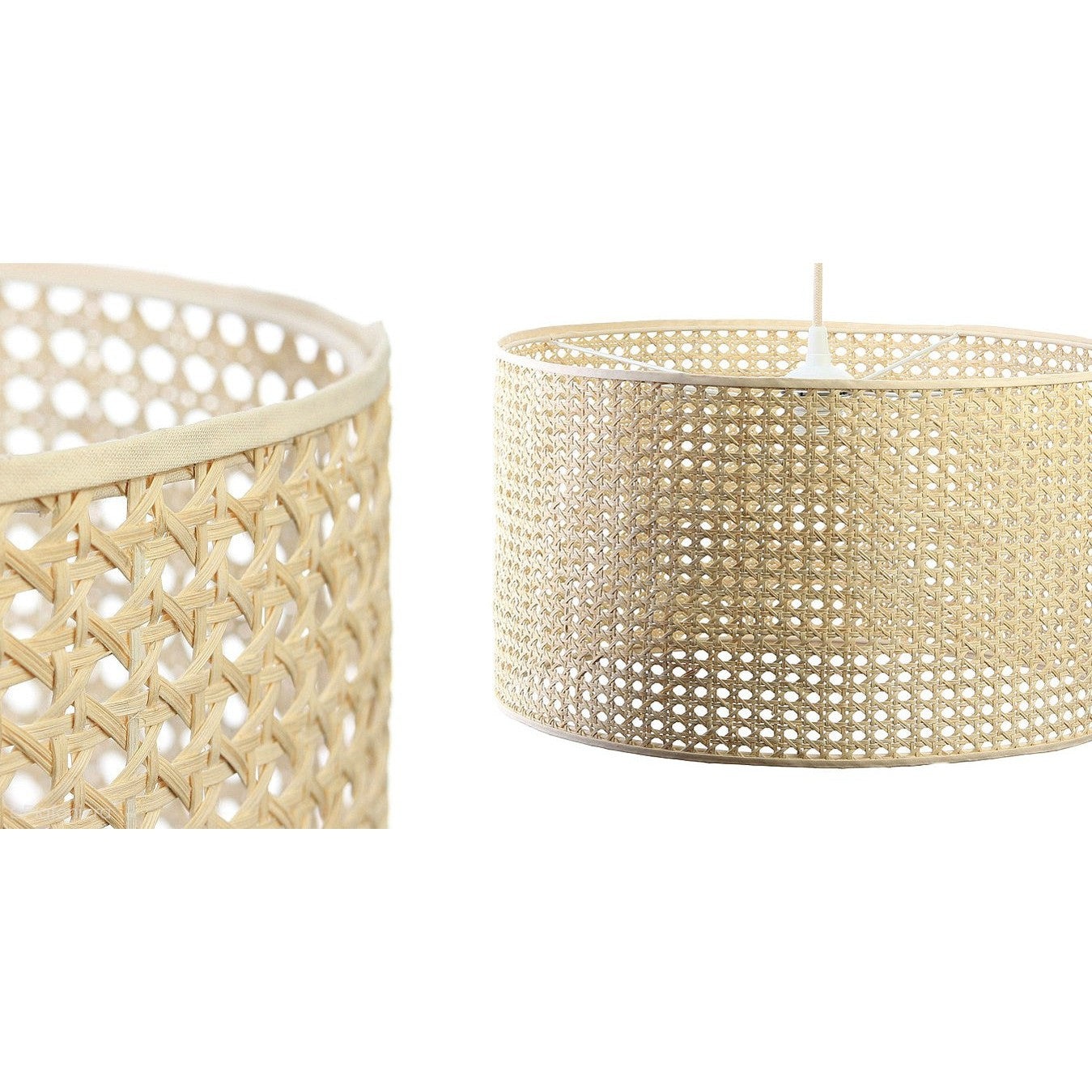 Lampa rattanowa wisząca w stylu boho 50/60cm - do salonu sypialni (Rotang-006, 1xE27) ręcznie robiona