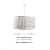 Lampa rattanowa wisząca w stylu boho 50/60cm - do salonu sypialni (Rotang-006, 1xE27) ręcznie robiona