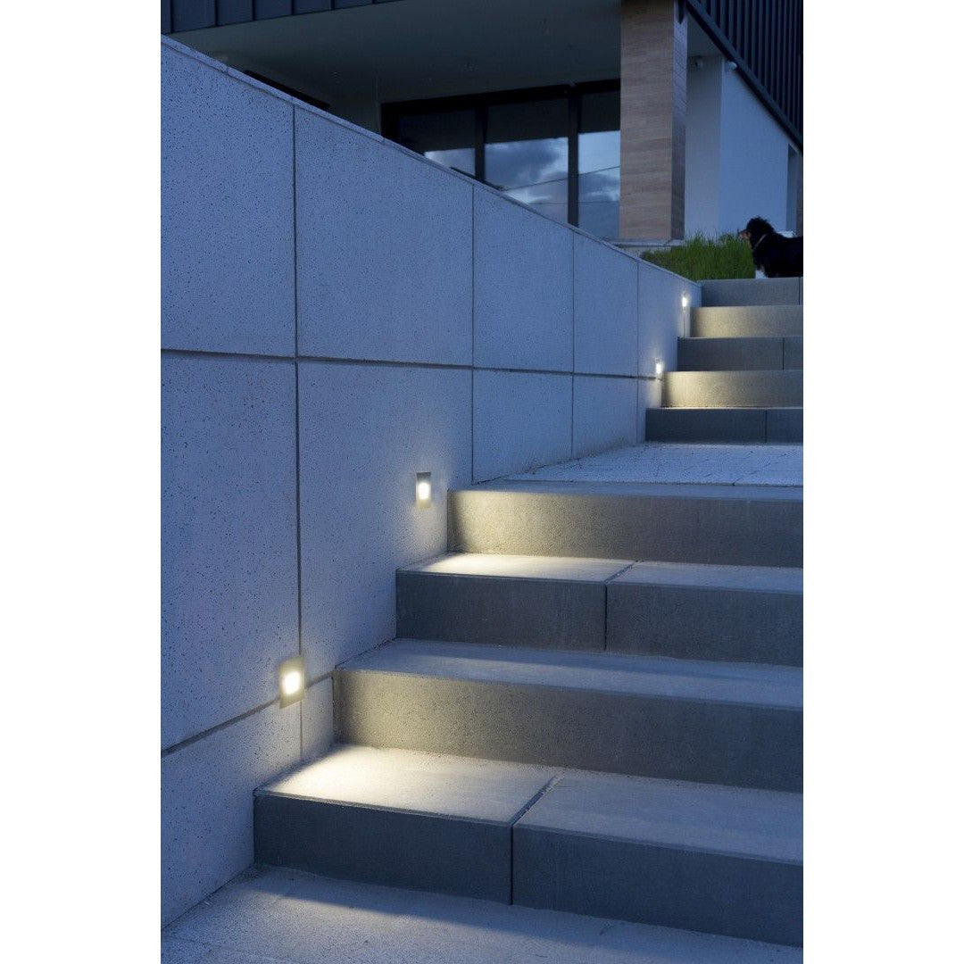 Lampa schodowa do zabudowy, oświetlenie schodów Mur-Led-Inox SU-MA (IP65/4000K/LED)