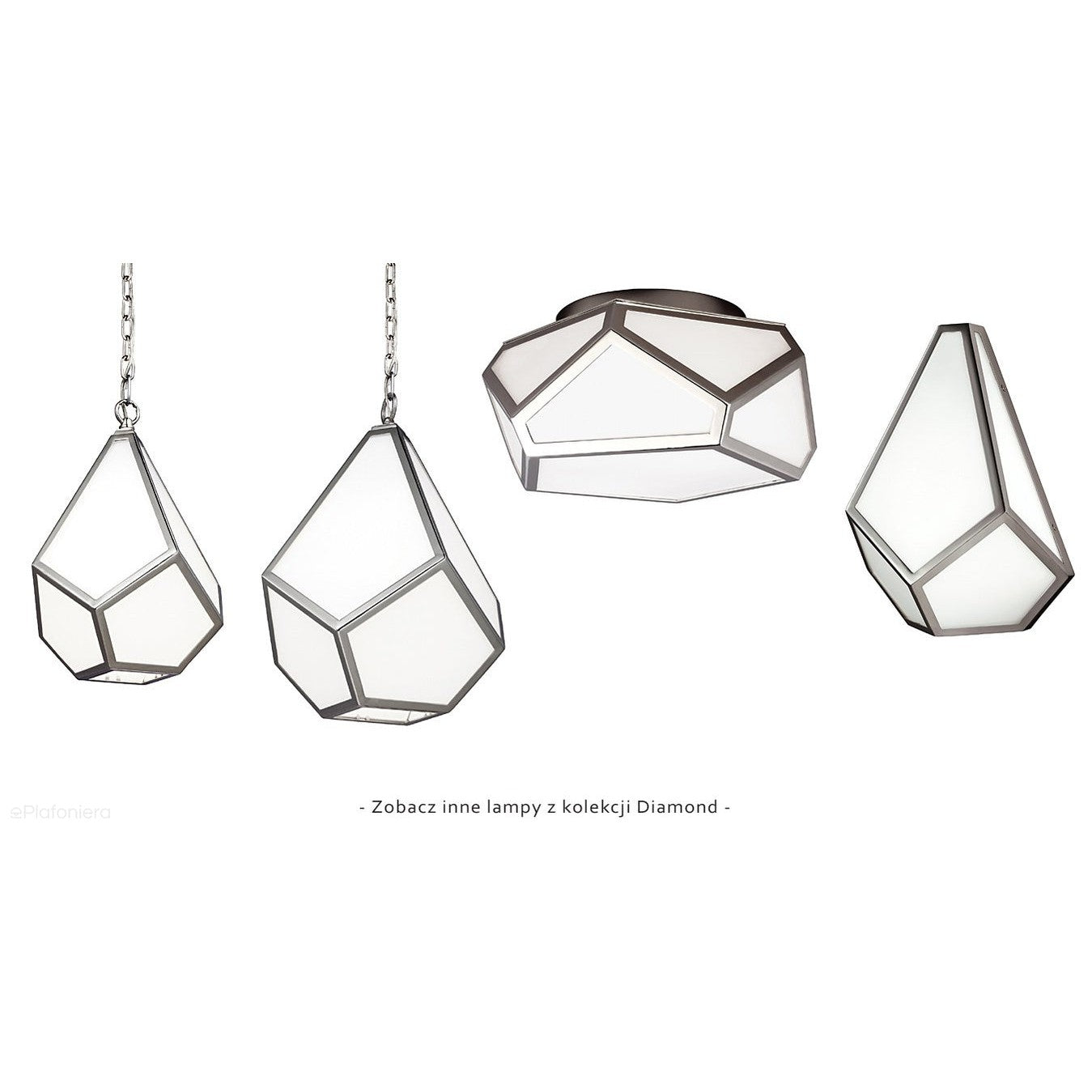 Lampa ścienna - diament wys. 30cm (akryl, nikiel) kinkiet do salonu sypialni (1xE27) Feiss (Diamond)