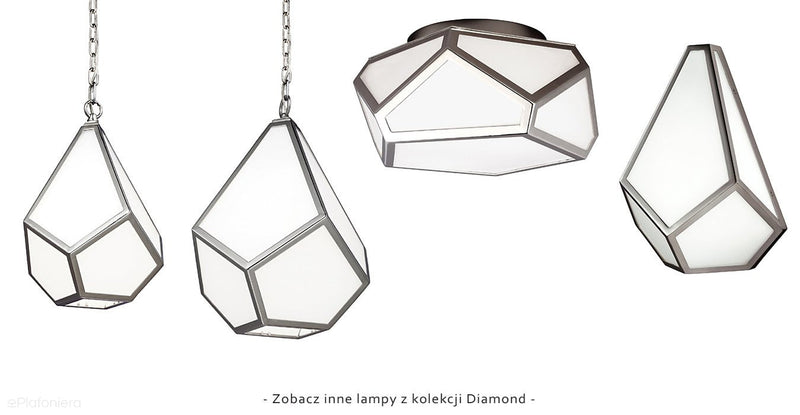 Lampa ścienna - diament wys. 30cm (akryl, nikiel) kinkiet do salonu sypialni (1xE27) Feiss (Diamond)