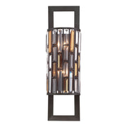 Lampa ścienna Gemma z kryształami - Hinkley (vintage brąz, bursztyn, kryształy) 20x65cm / 2xE14