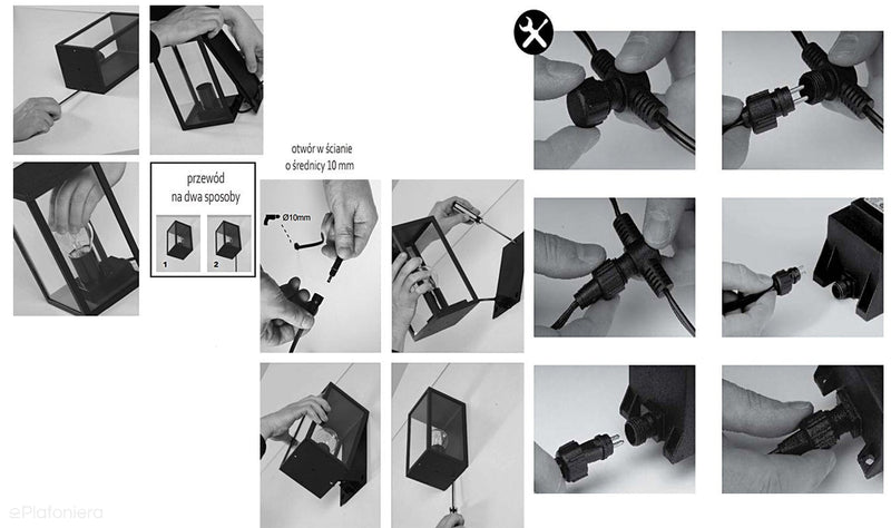 Lampa ścienna - kinkiet, ogrodowa zewnętrzna latarnia IP 44 (4W, 2200K) (system 12V LED) Sitta