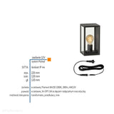 Lampa ścienna - kinkiet, ogrodowa zewnętrzna latarnia IP 44 (4W, 2200K) (system 12V LED) Sitta