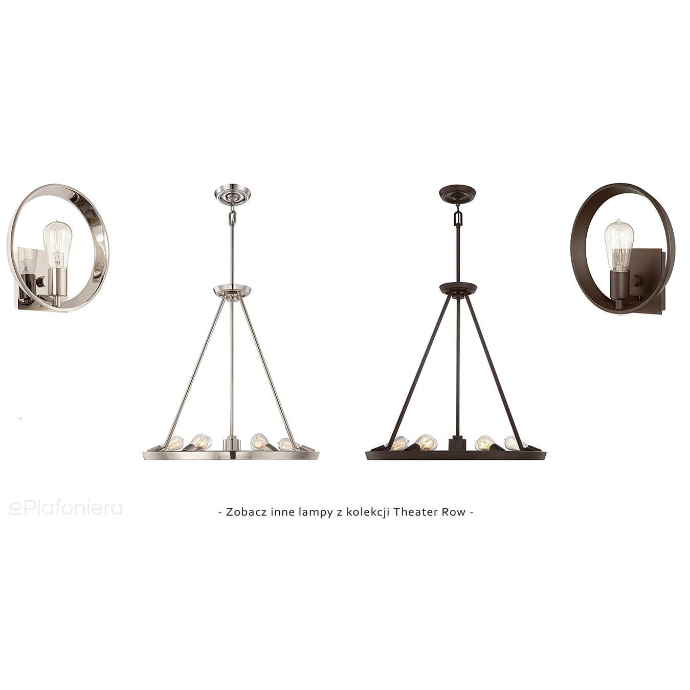 Lampa ścienna - na kole (srebrna) kinkiet do salonu sypialni kuchni (1xE27) Quoizel (Theater)