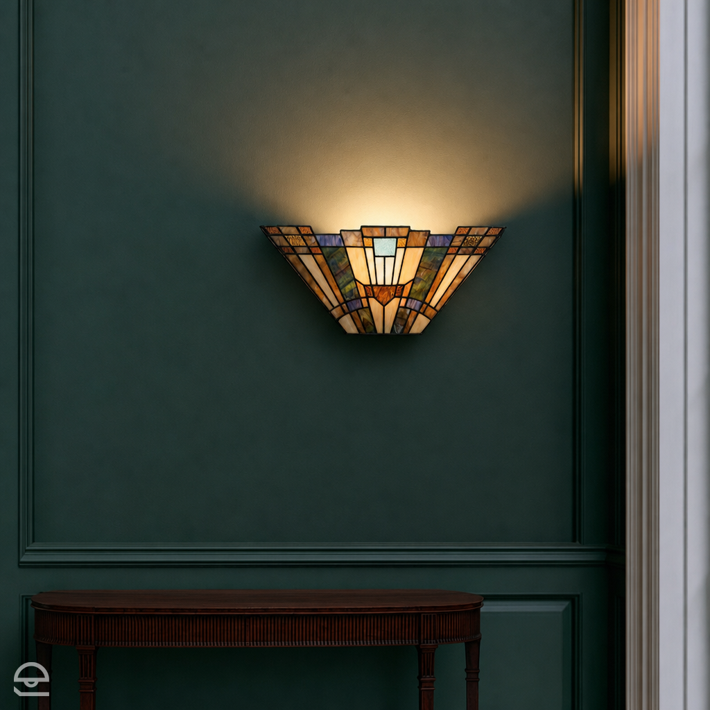 Lampa ścienna w stylu Tiffany, Inglenook, Quoizel