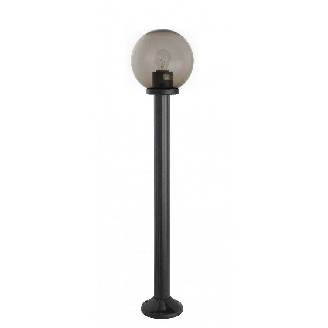 Lampa stojąca 100cm (kula biała/dymiona, 20/25/30cm) ogrodowa zewnętrzna słupek (1x E27) SU-MA (kule K)