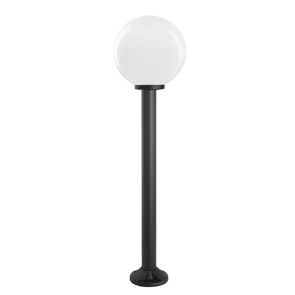 Lampa stojąca 100cm (kula biała/dymiona, 20/25/30cm) ogrodowa zewnętrzna słupek (1x E27) SU-MA (kule K)