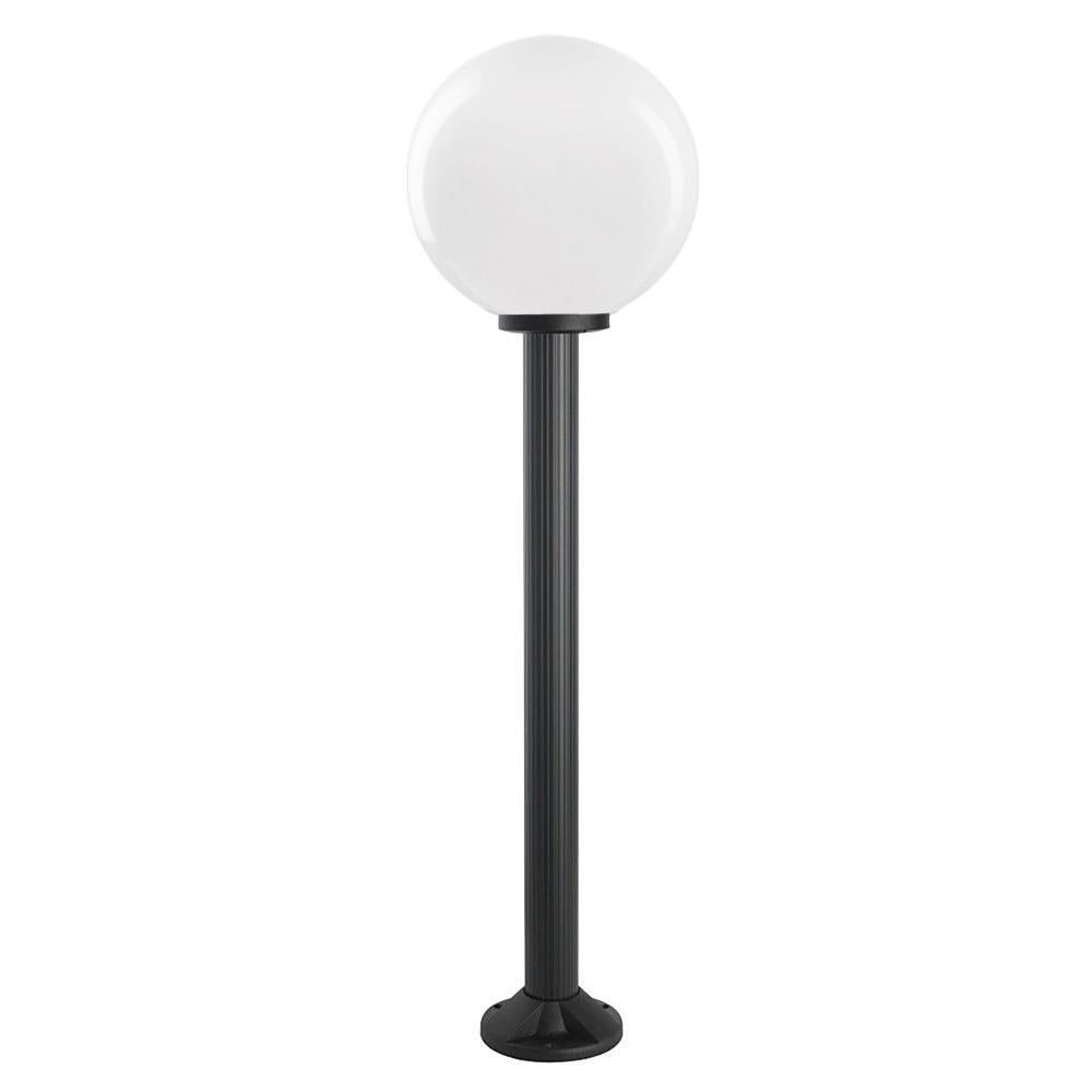 Lampa stojąca 100cm (kula biała/dymiona, 20/25/30cm) ogrodowa zewnętrzna słupek (1x E27) SU-MA (kule K)