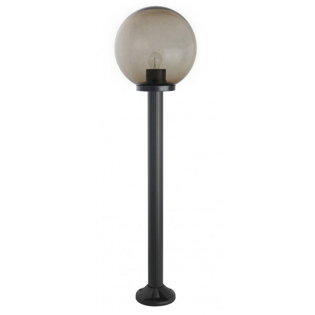 Lampa stojąca 100cm (kula biała/dymiona, 20/25/30cm) ogrodowa zewnętrzna słupek (1x E27) SU-MA (kule K)
