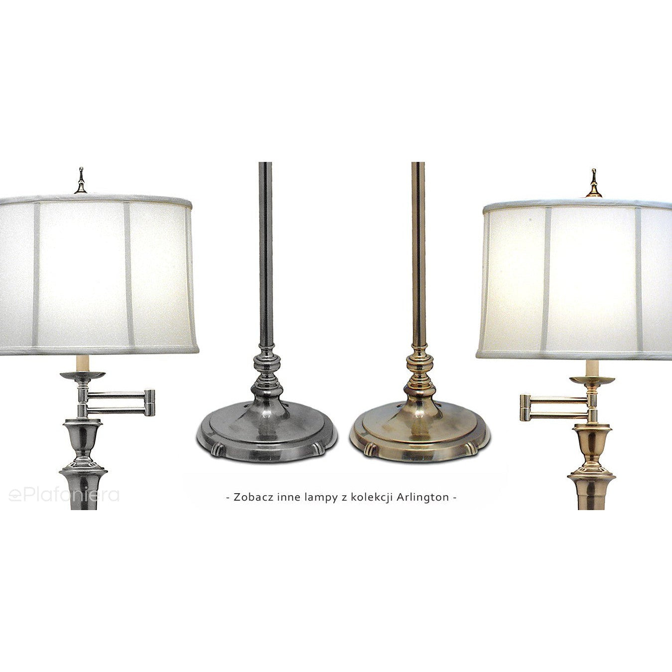 Lampa stojąca 167cm - podłogowa (antyczny nikiel) do salonu sypialni gabinetu (1xE27) Stiffel (Arlington)